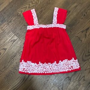 J. Marie red swing top